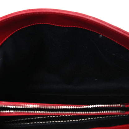 Saint Laurent Calfskin Y Quilted Monogram Medium Loulou Chain Satchel Rouge Eros 5 of 11