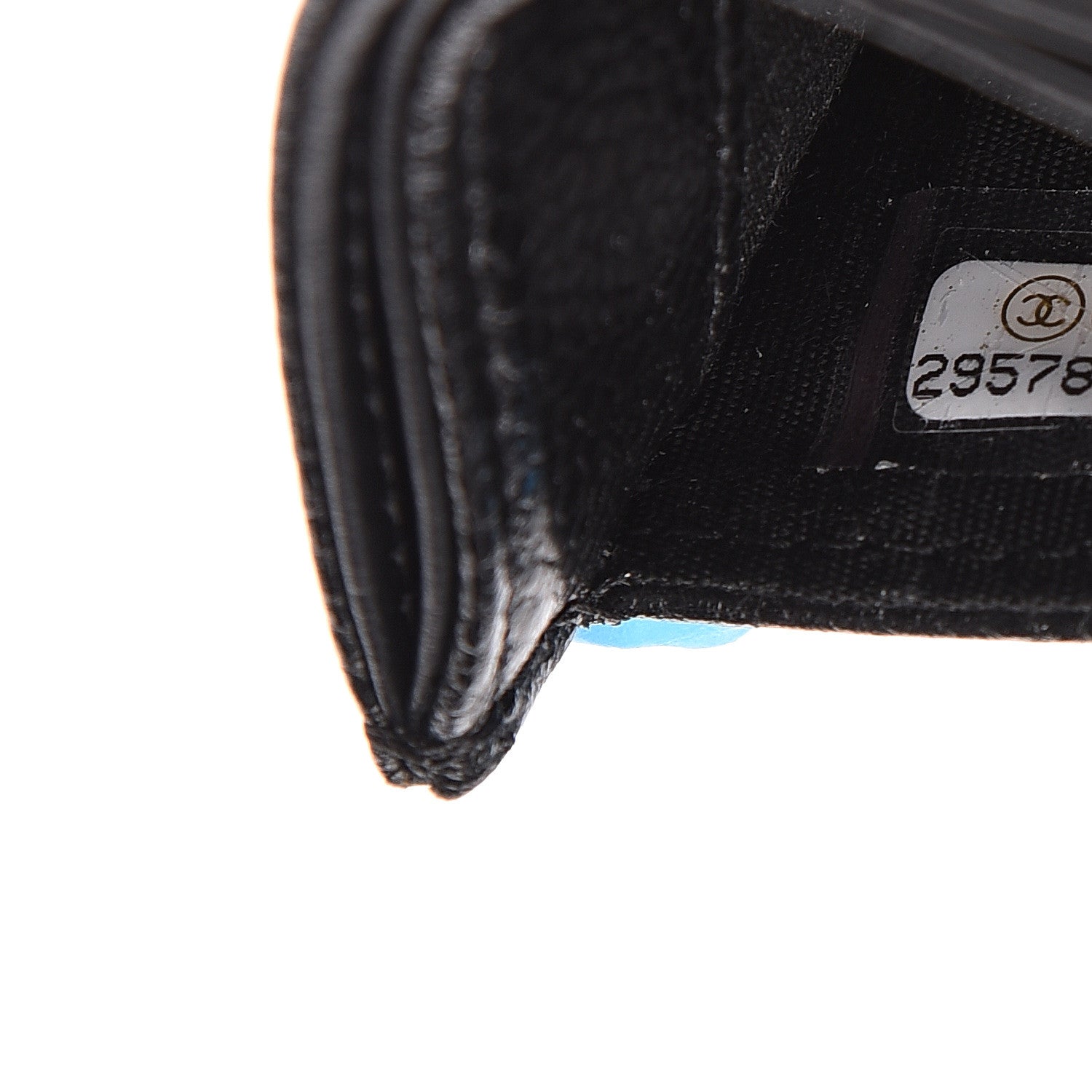 Chanel Caviar Camellia Embossed Card Holder Black 7 of 8