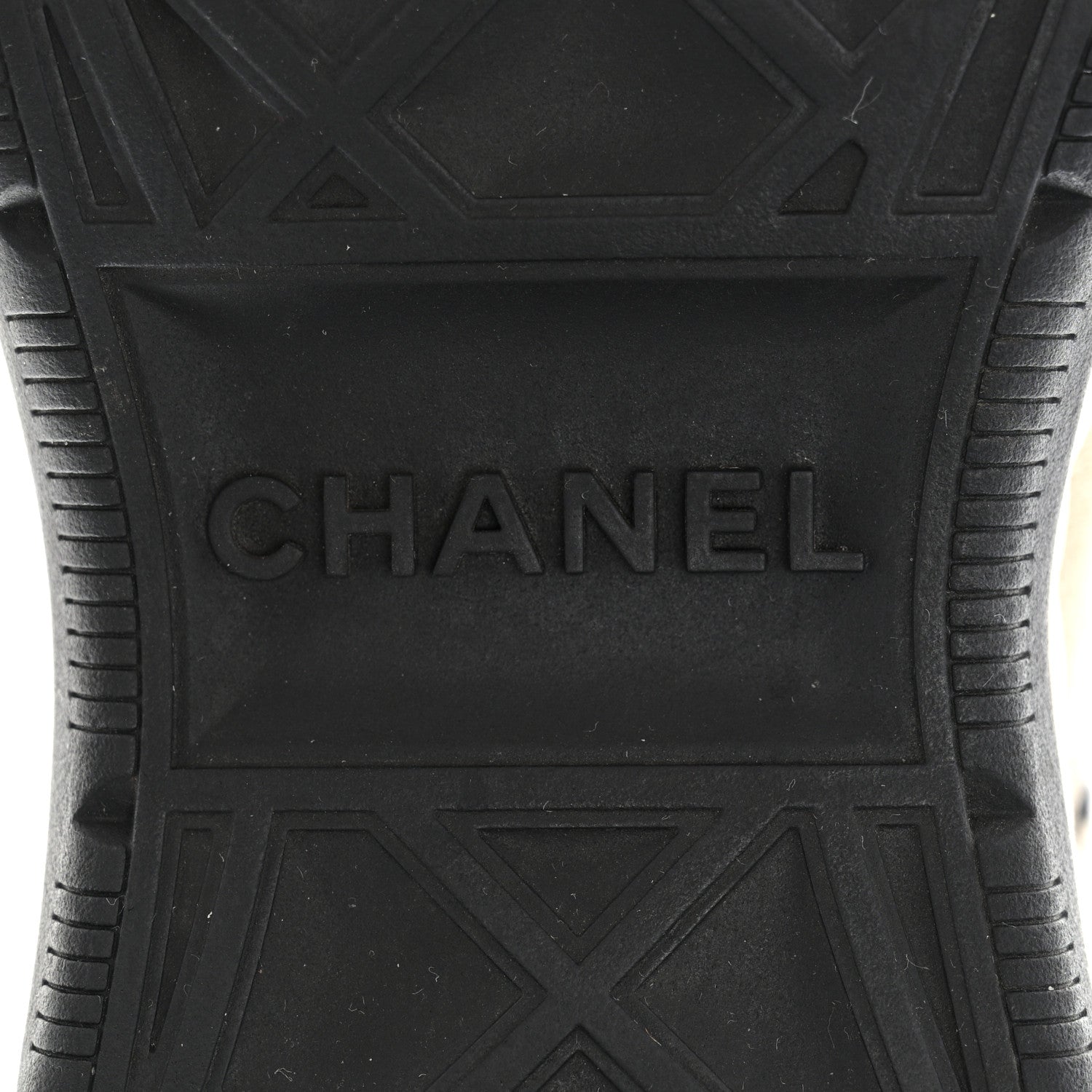 Chanel Suede Calfskin Embroidered CC Sneakers 38.5 Beige Black 6 of 11