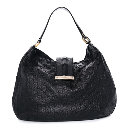 Gucci Guccissima Large New Ladies Web Hobo Black 1 of 14