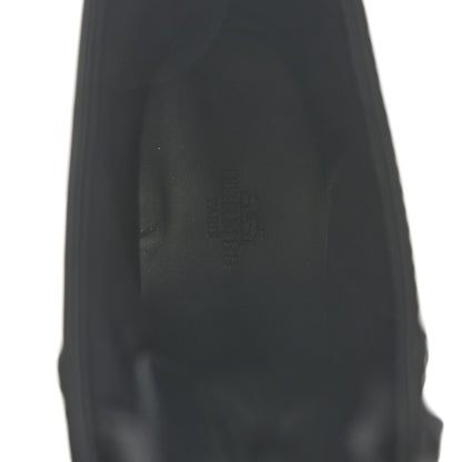 Hermes Glossed Calfskin Funk Ankle Boots 36 Black 7 of 12