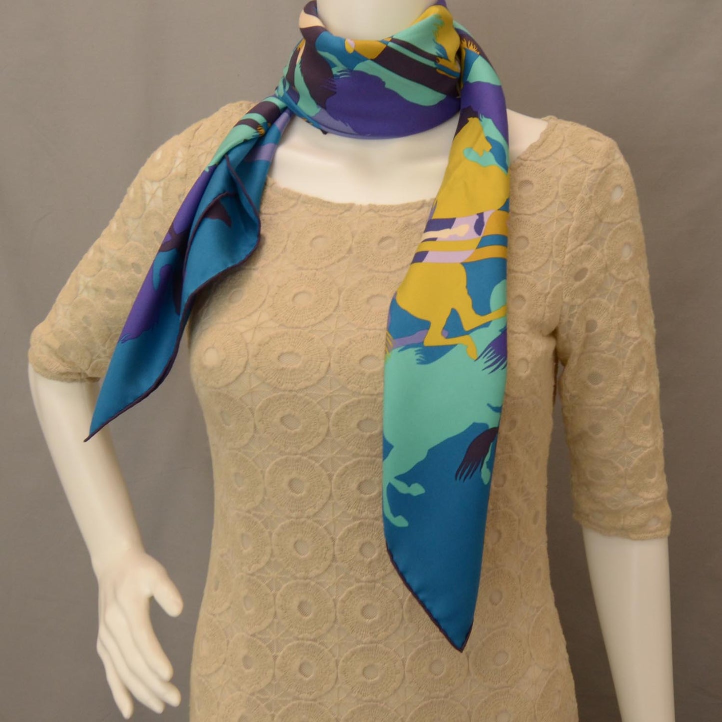 Silk Ex Libris En Camouflage Scarf 90