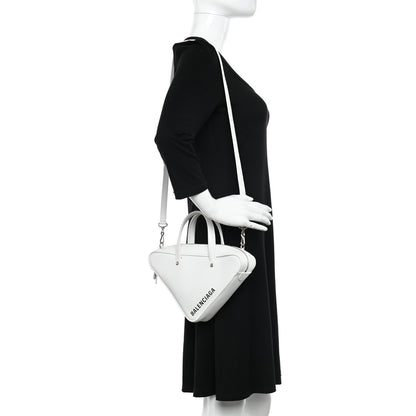 Balenciaga Calfskin S Triangle Duffle White 2 of 12
