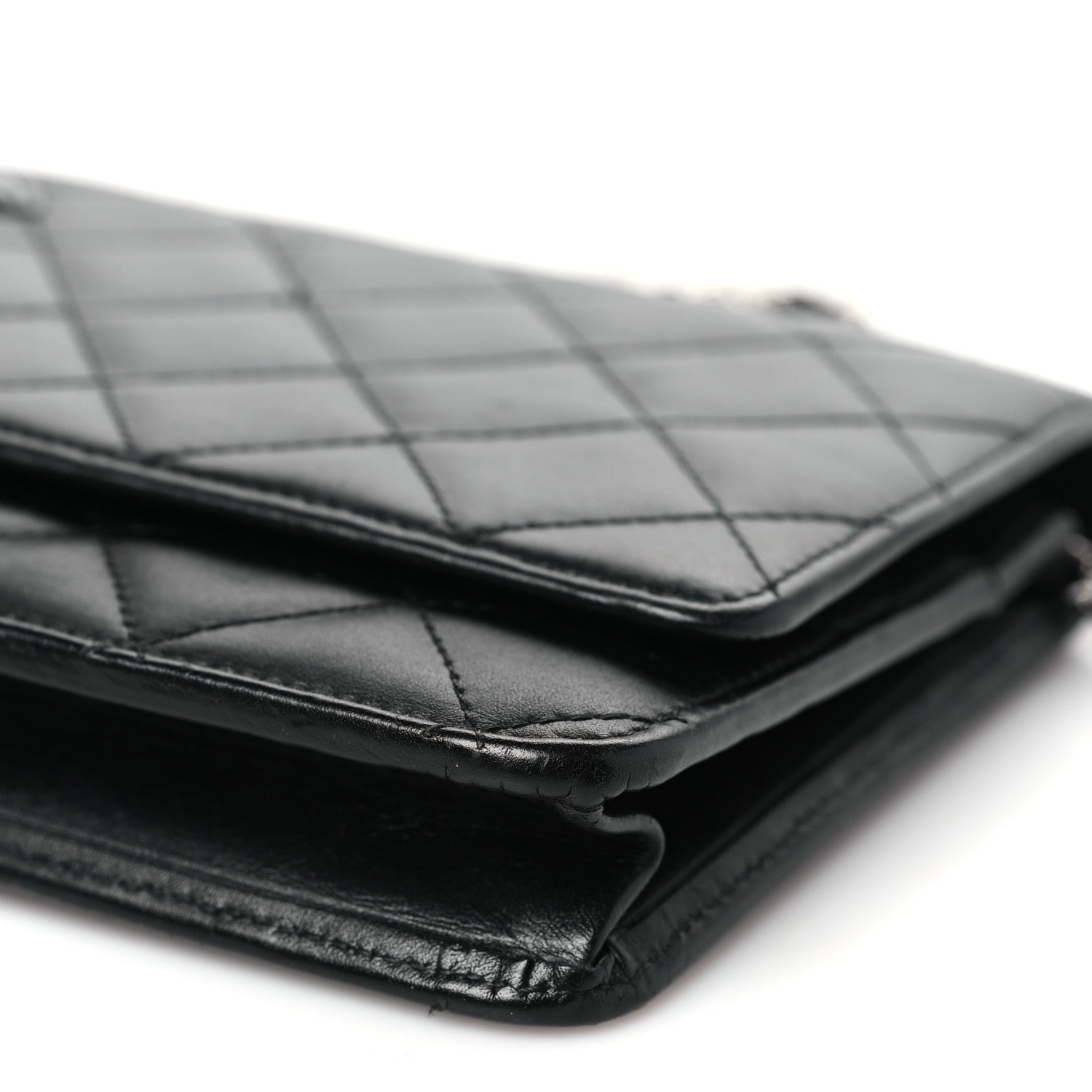 Chanel Calfskin Quilted Cambon Wallet on Chain WOC Black 11 of 11