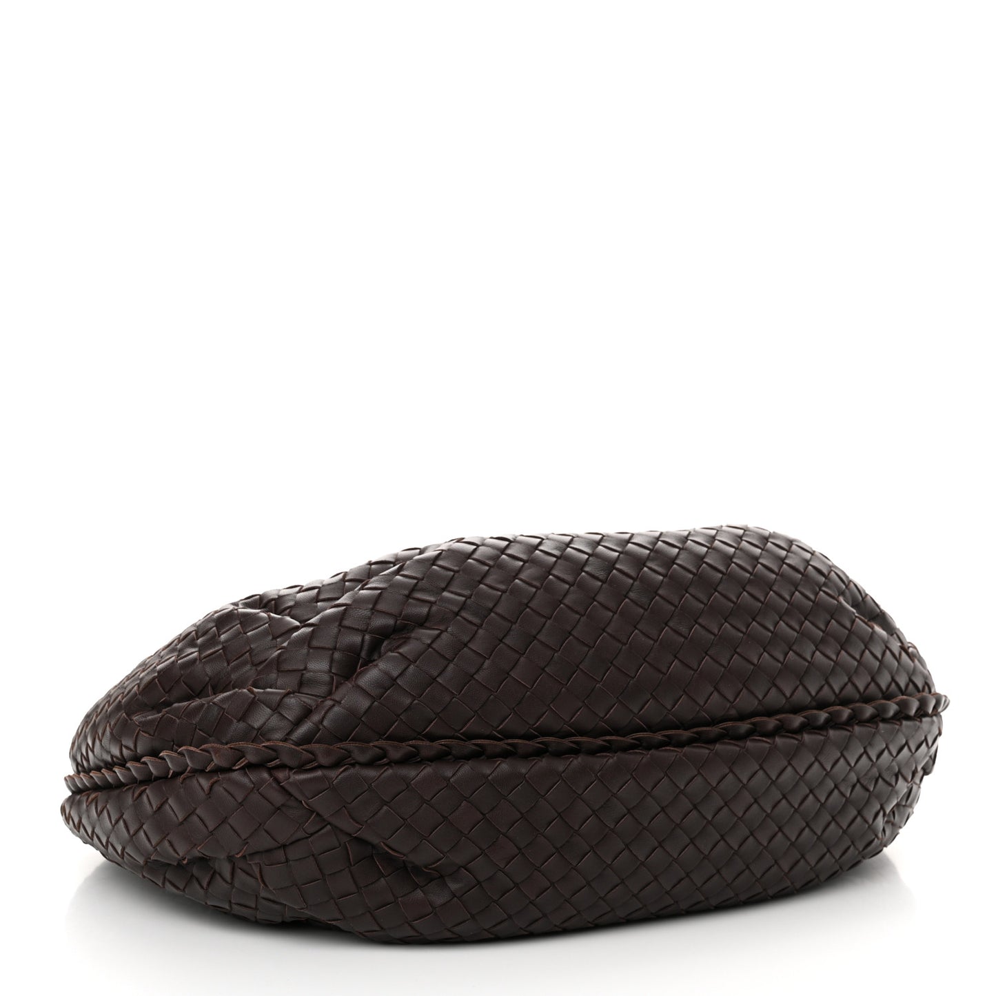 Nappa Intrecciato Medium Belly Veneta Hobo Ebano