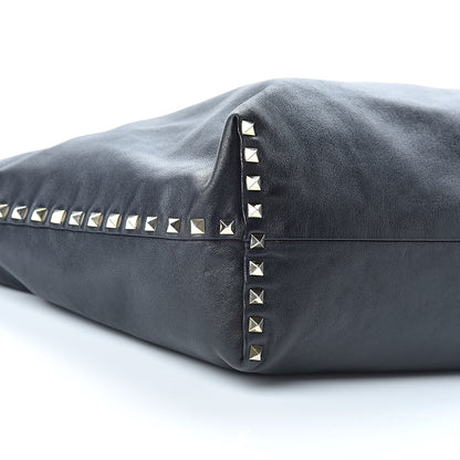 Valentino Garavani Vitello Rockstud Crossbody Tote Black 10 of 15
