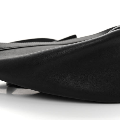 The Row Smooth Calfskin Small Slouchy Banana Bag Black 8 of 9