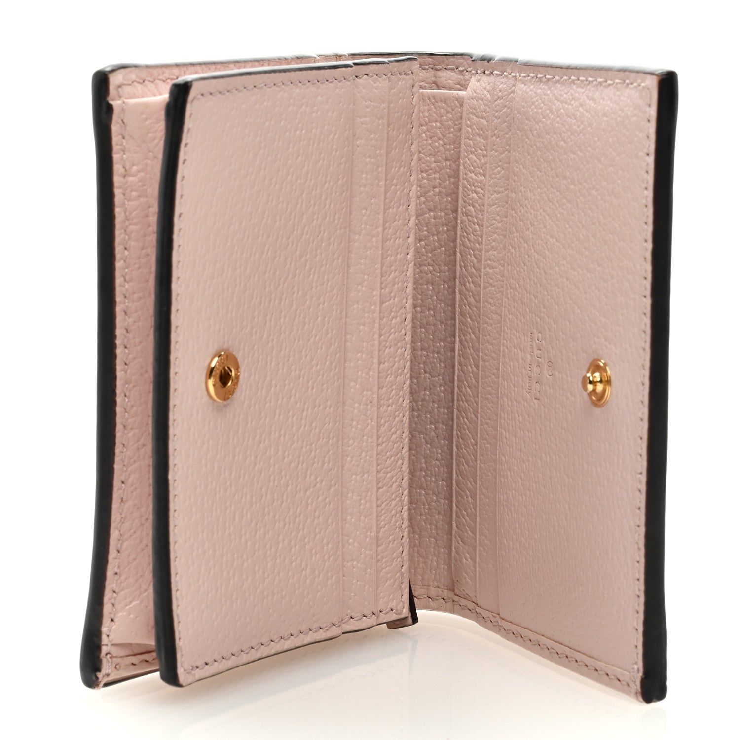 Gucci Monogram Jumbo GG Textured Dollar Calfskin Ophidia Card Case Beige Perfect Pink 5 of 6