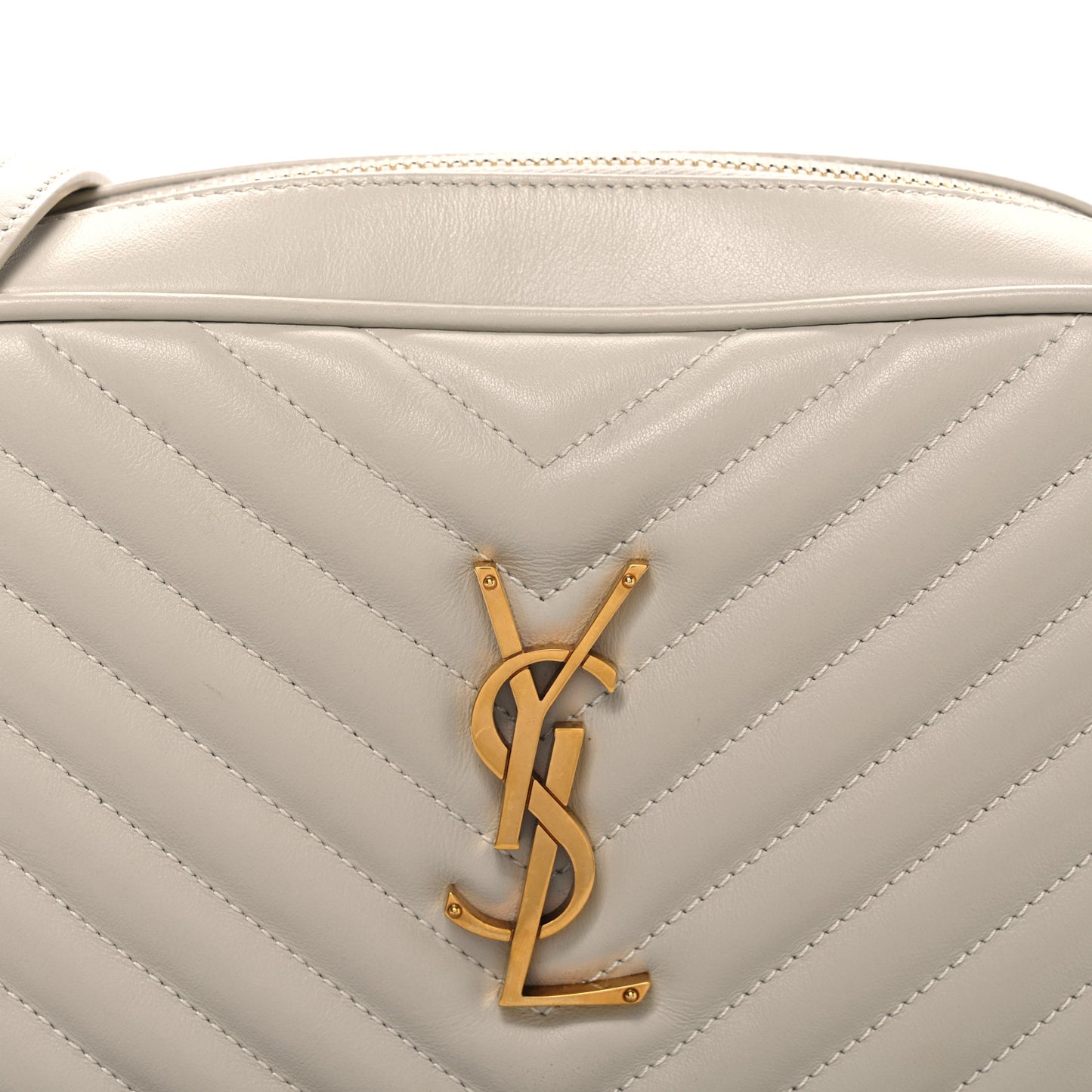 Calfskin Matelasse Monogram Lou Camera Bag Crema Soft