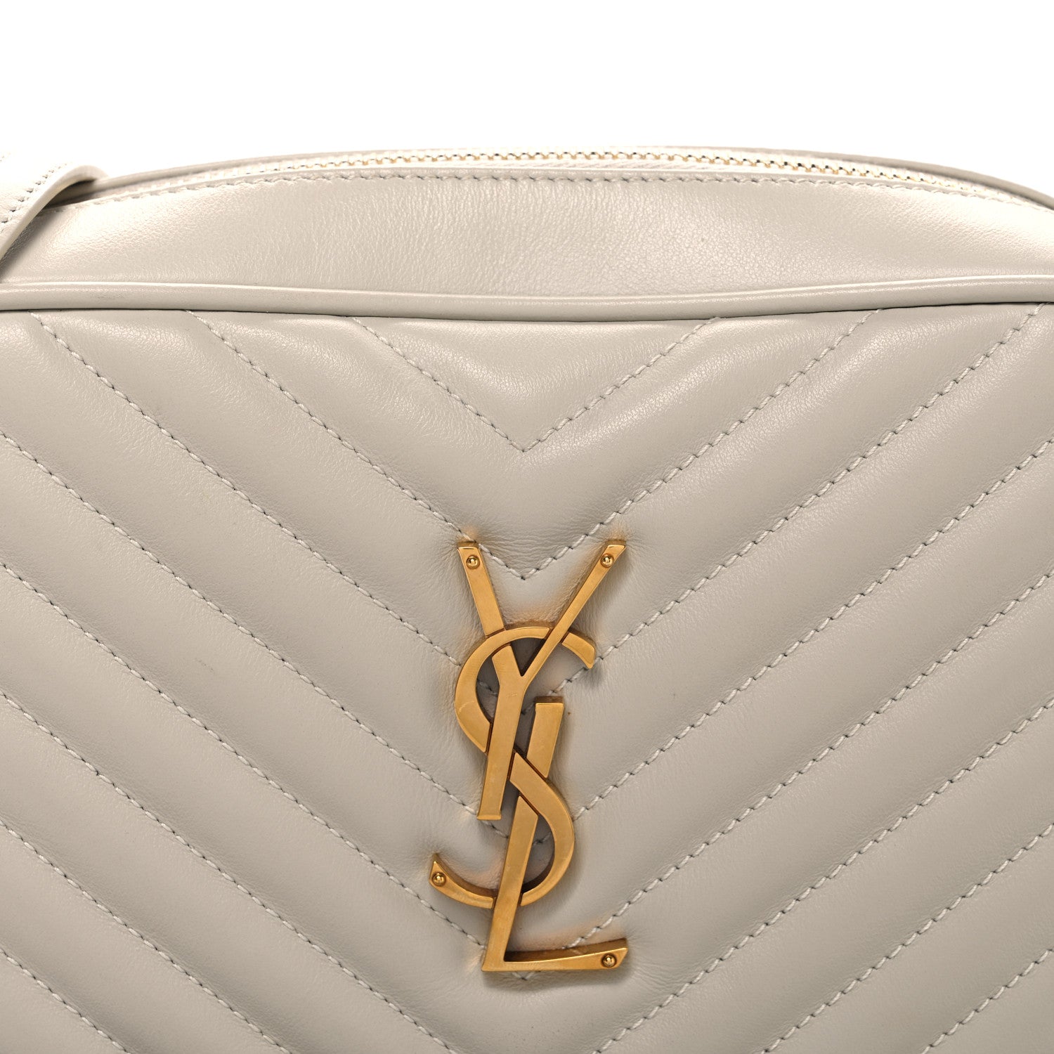 Saint Laurent Calfskin Matelasse Monogram Lou Camera Bag Crema Soft 8 of 10