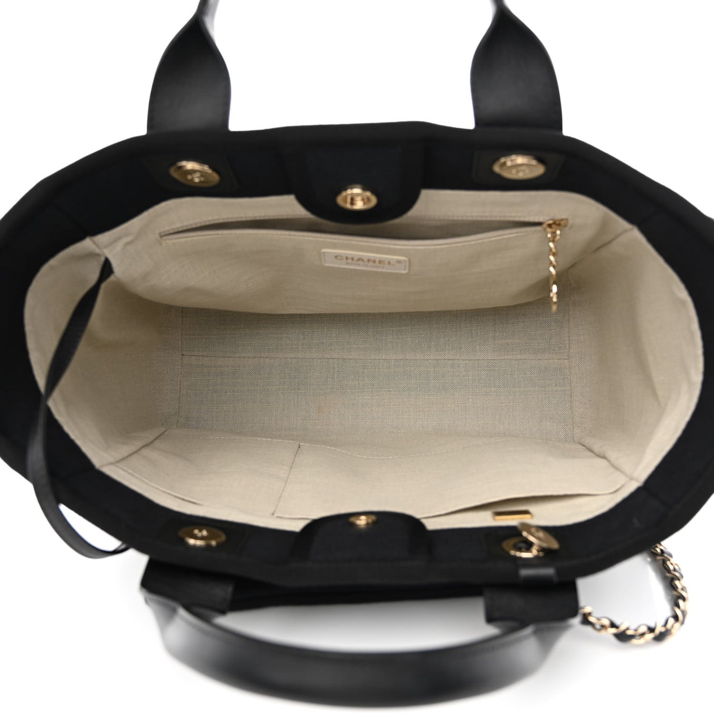 Canvas Medium Deauville Tote Black