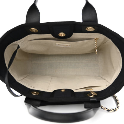 Chanel Canvas Medium Deauville Tote Black 6 of 13
