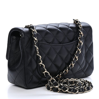 Chanel Lambskin Quilted Mini Rectangular Flap Black 2 of 8