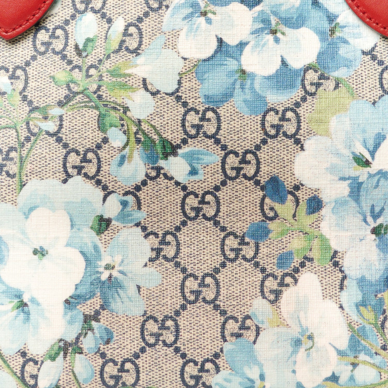 Gucci GG Supreme Monogram Blooms Linea A Foldover Tote Blue 10 of 13