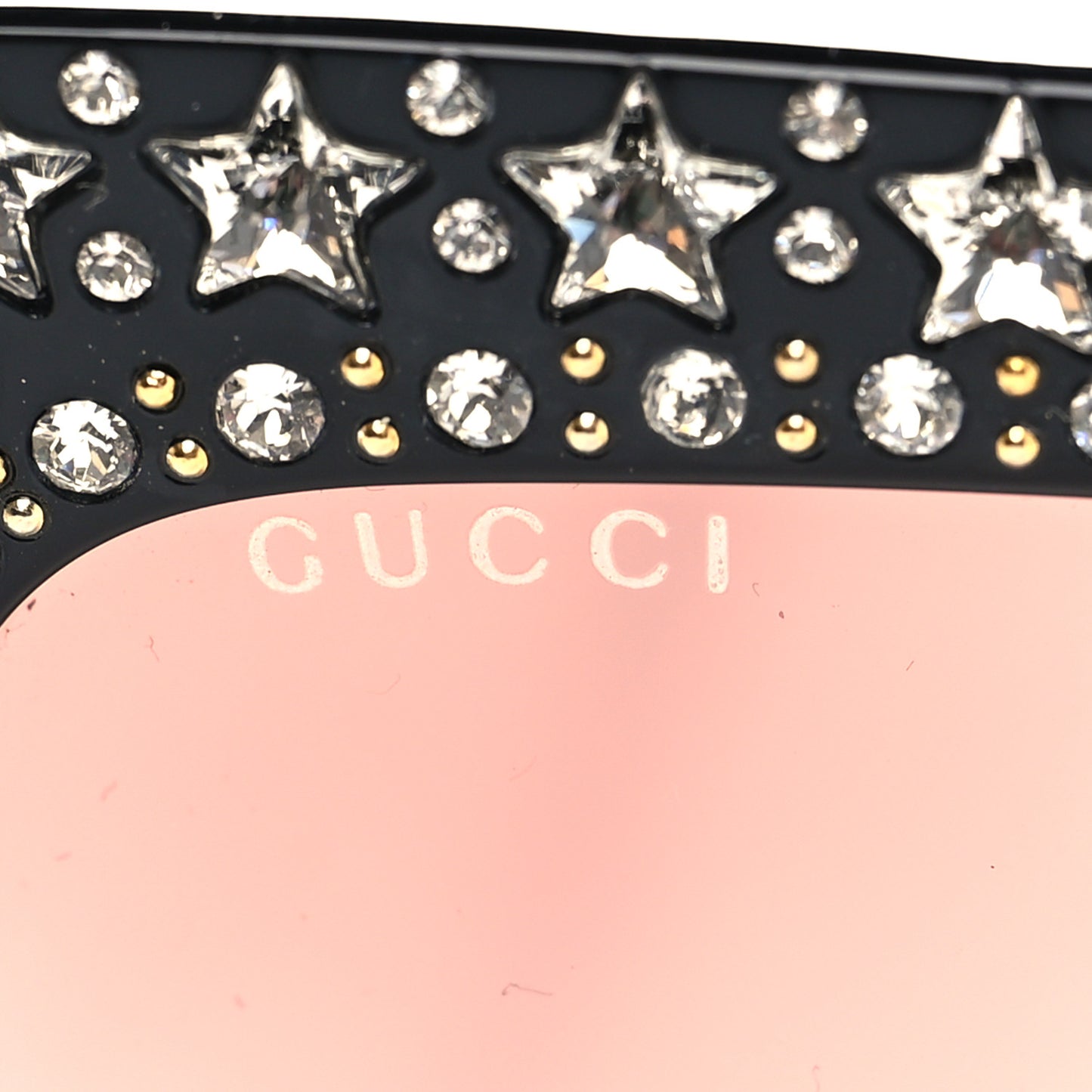 Acetate Crystal Oversize Sunglasses GG0148S Black