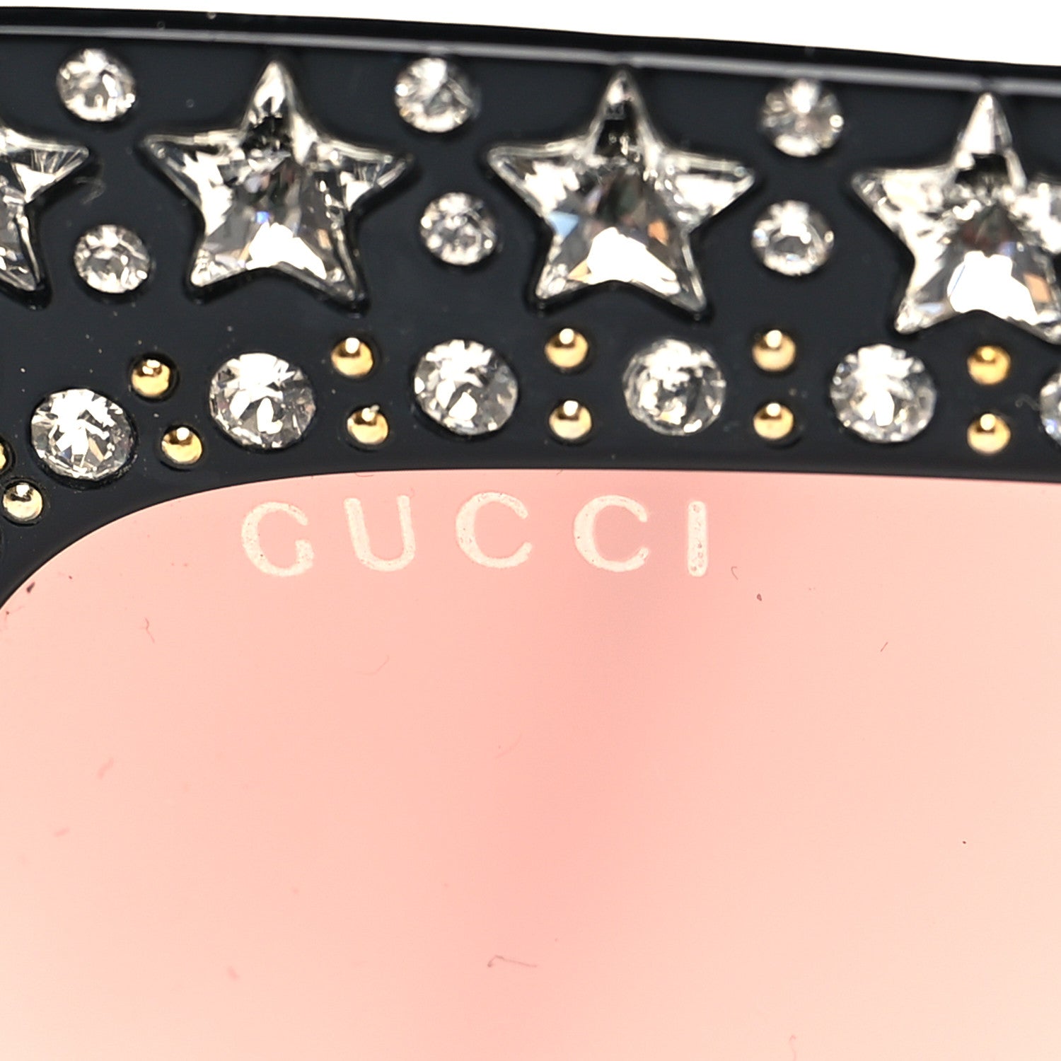 Gucci Acetate Crystal Oversize Sunglasses GG0148S Black 7 of 8