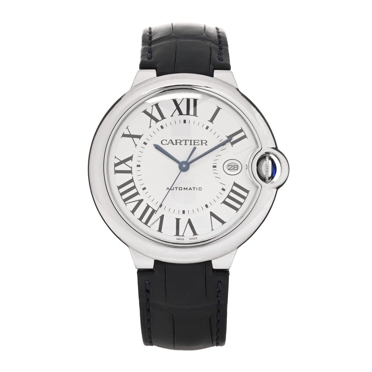 Cartier Stainless Steel Alligator 42mm Ballon Bleu De Cartier Automatic Watch 1 of 5