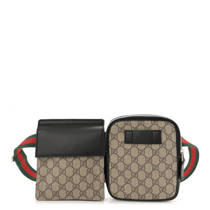 Gucci GG Supreme Monogram Web Belt Bag Black 1 of 13