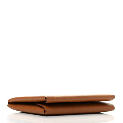 Hermes Epsom Calvi Duo Card Case Gold 4 of 8