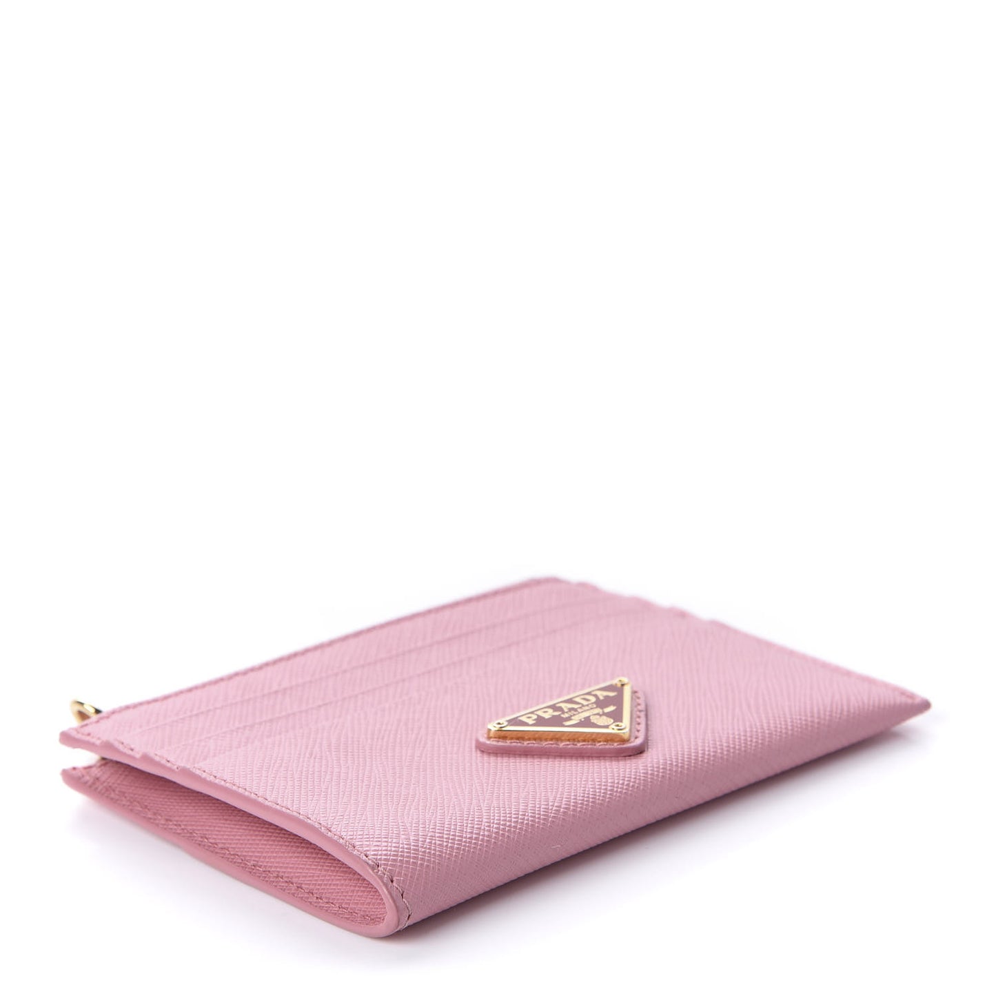 Saffiano Metal Zip Card Holder Petalo