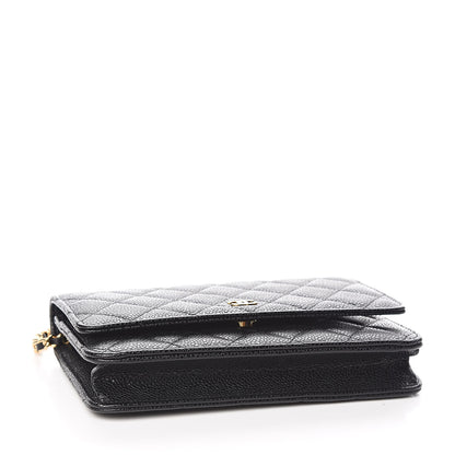 Chanel Caviar Quilted Wallet On Chain WOC Black 4 of 11