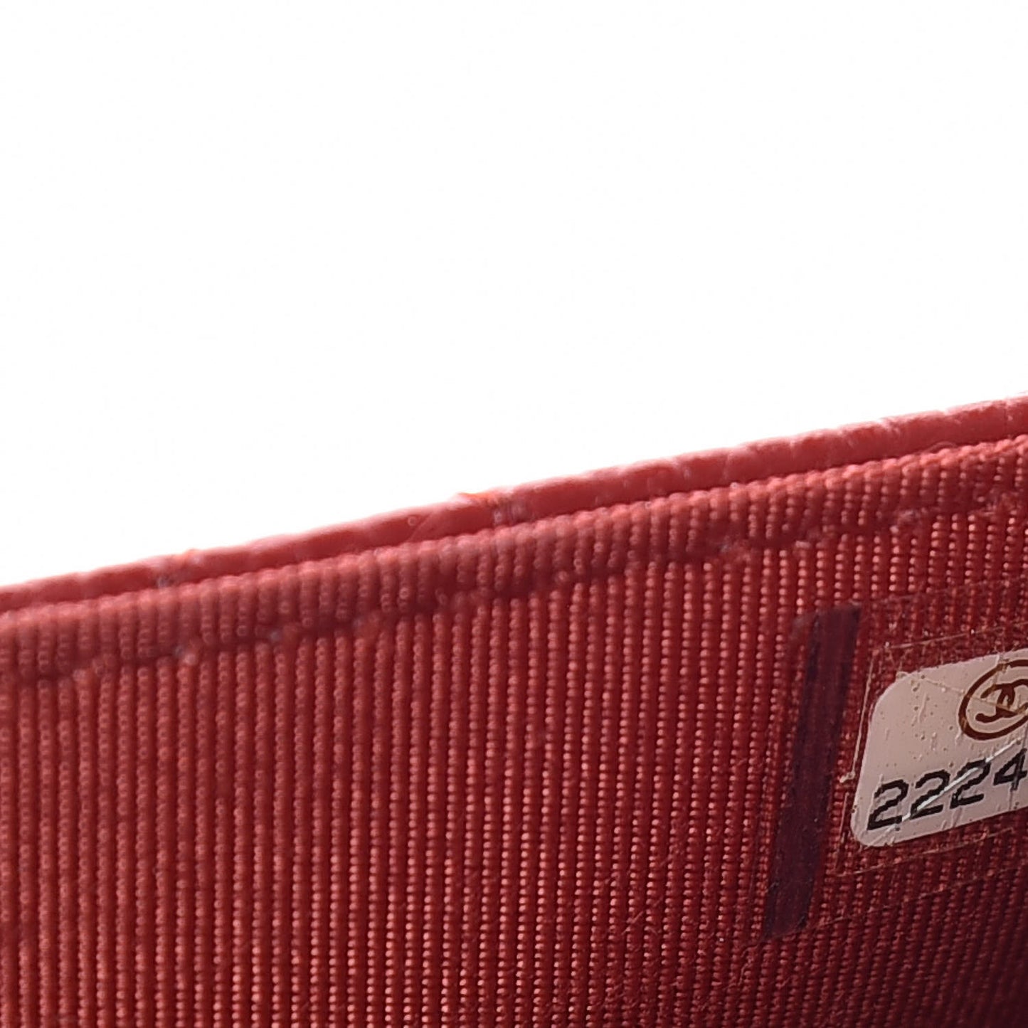 Caviar Quilted Wallet on Chain WOC Red