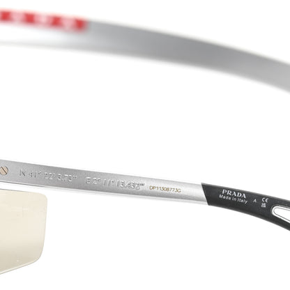 Prada Metal Rubber Linea Rossa Sport Sunglasses SPS A02S Argento 5 of 8