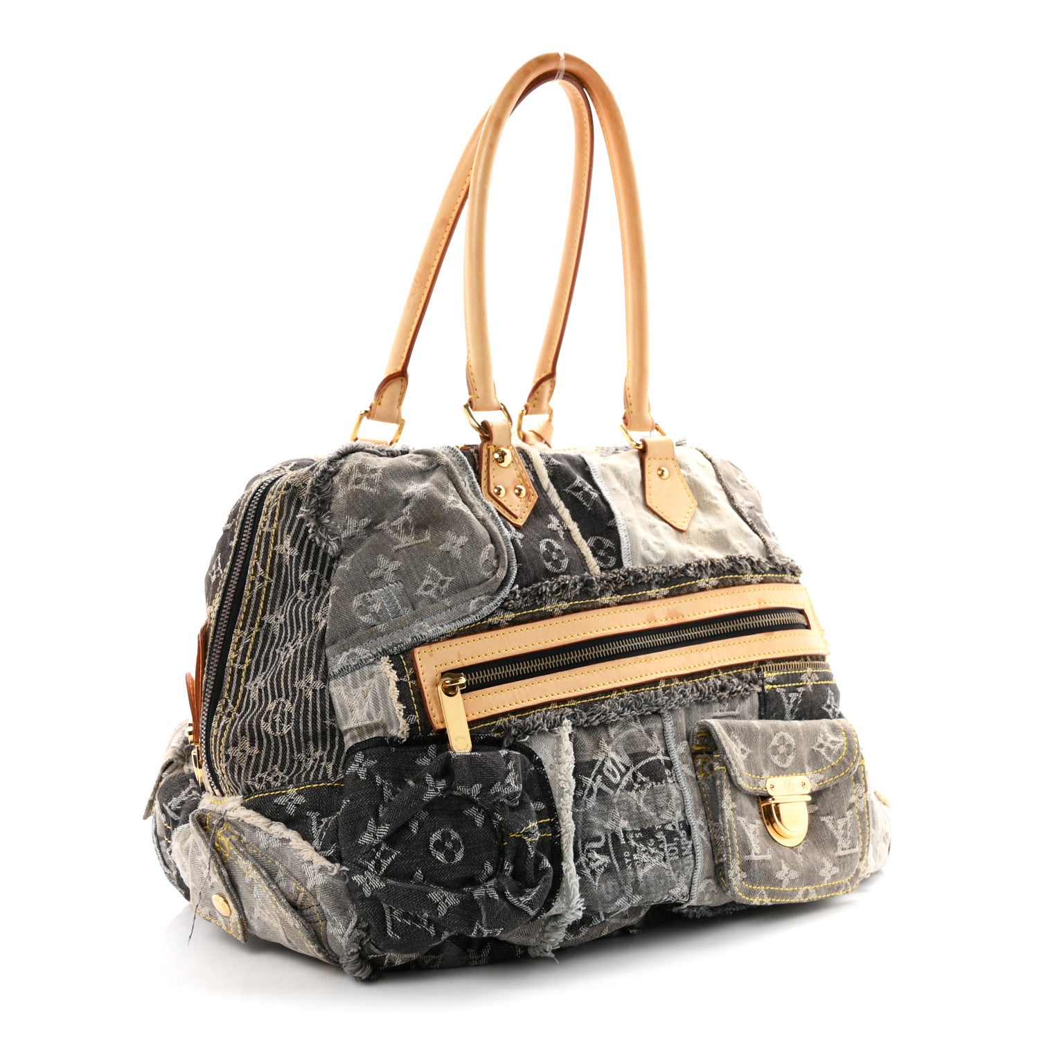 Louis Vuitton Denim Patchwork Bowly Black 3 of 11