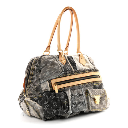 Louis Vuitton Denim Patchwork Bowly Black 3 of 11