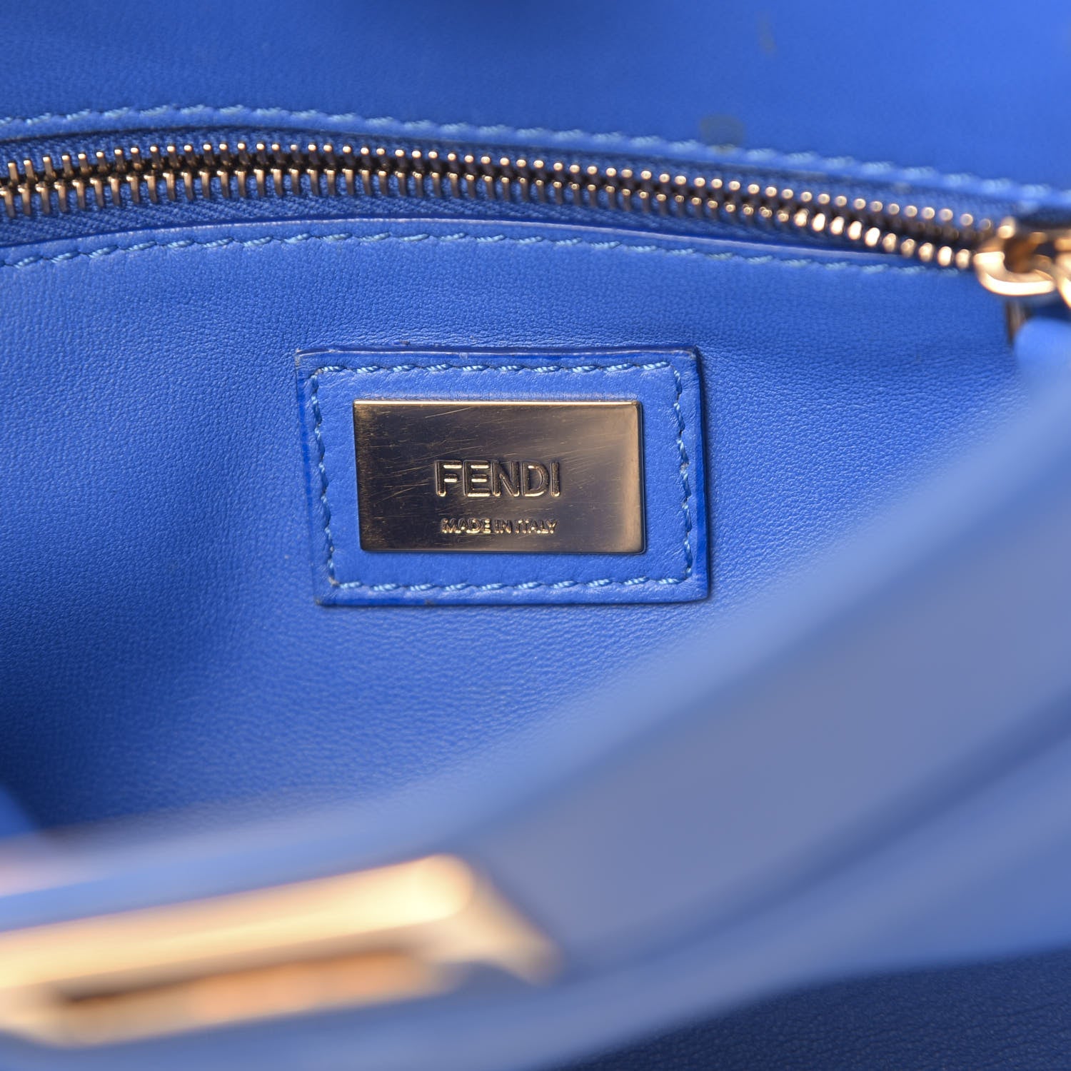 Fendi Nappa Mini Peekaboo Iconic Satchel Bleuette 7 of 11