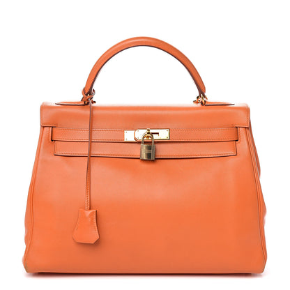 Hermes Swift Kelly Retourne 32 Orange 1 of 38