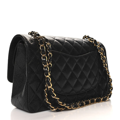 Chanel Caviar Quilted Medium Double Flap Black 3 of 12