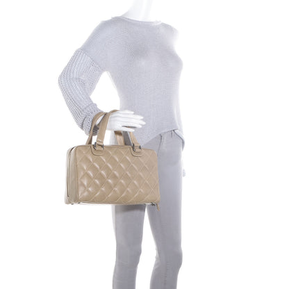 Chanel Calfskin Surpique Handbag Beige 2 of 7