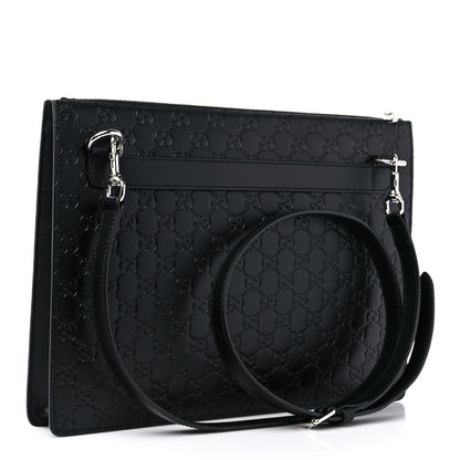Gucci Guccissima Signature Messenger Bag Black 3 of 9