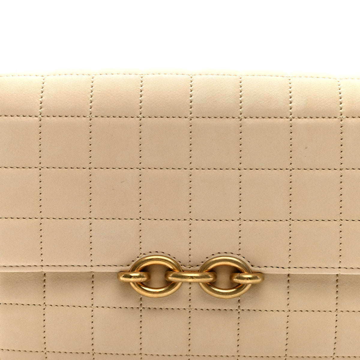 Saint Laurent Nubuck Suede Carre Quilted Le Maillon Satchel Butter 7 of 9