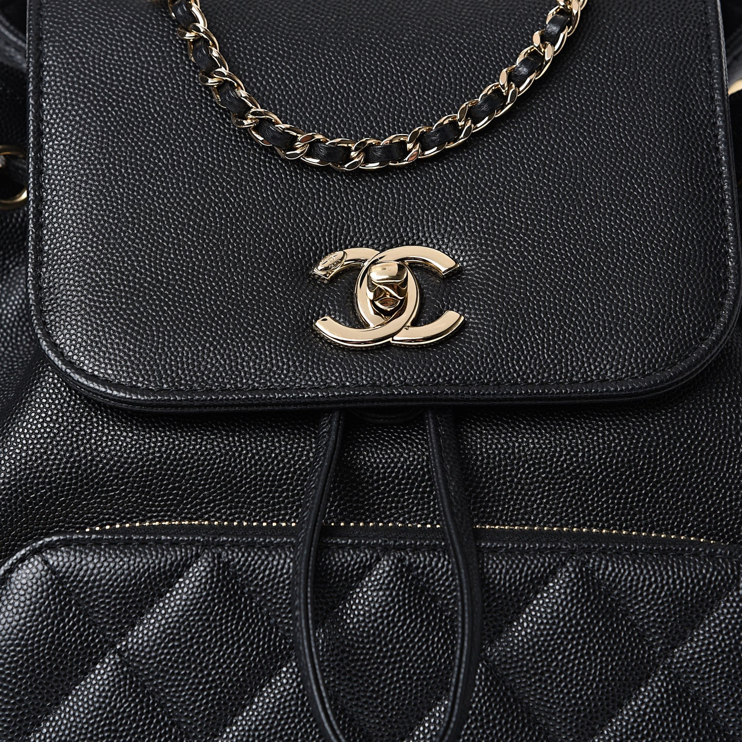 Caviar Quilted Business Affinity Backpack Black