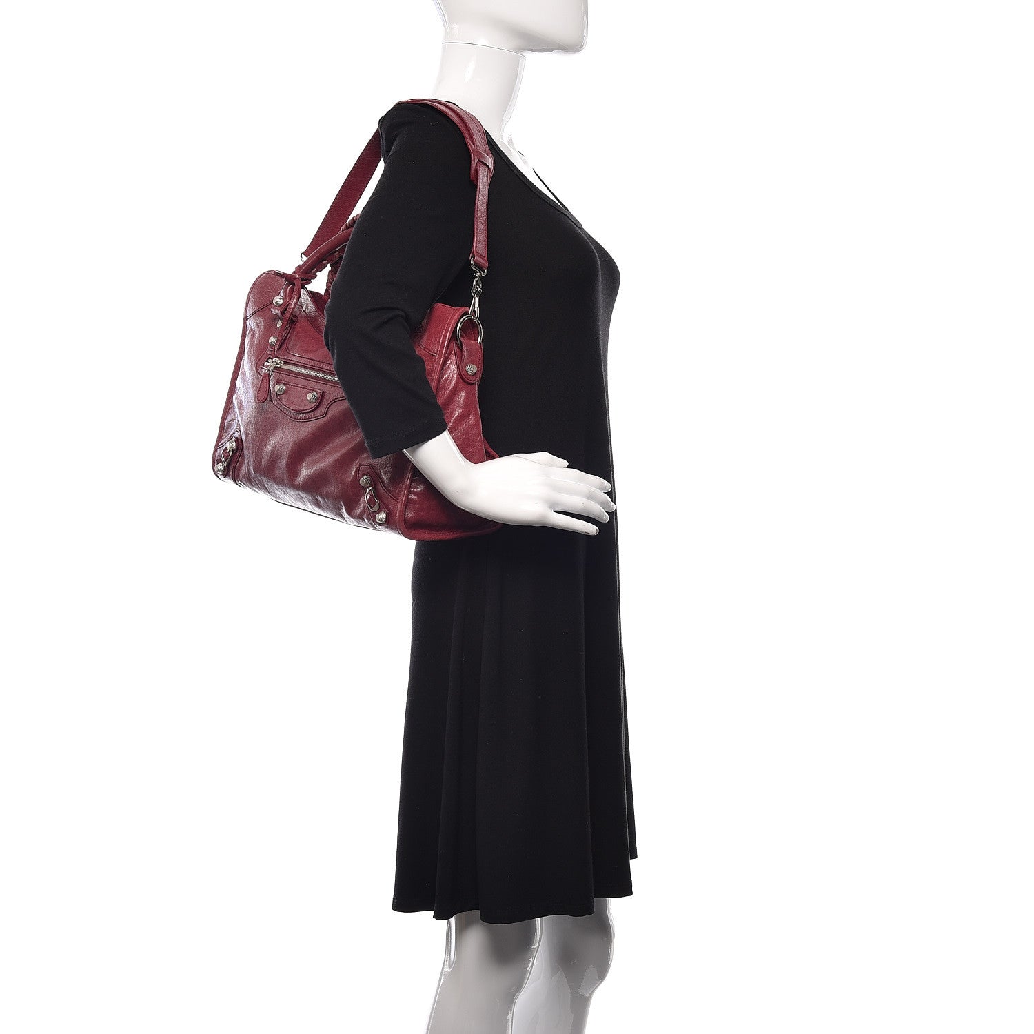 Balenciaga Agneau Giant 12 Silver Hardware City Cassis 2 of 13