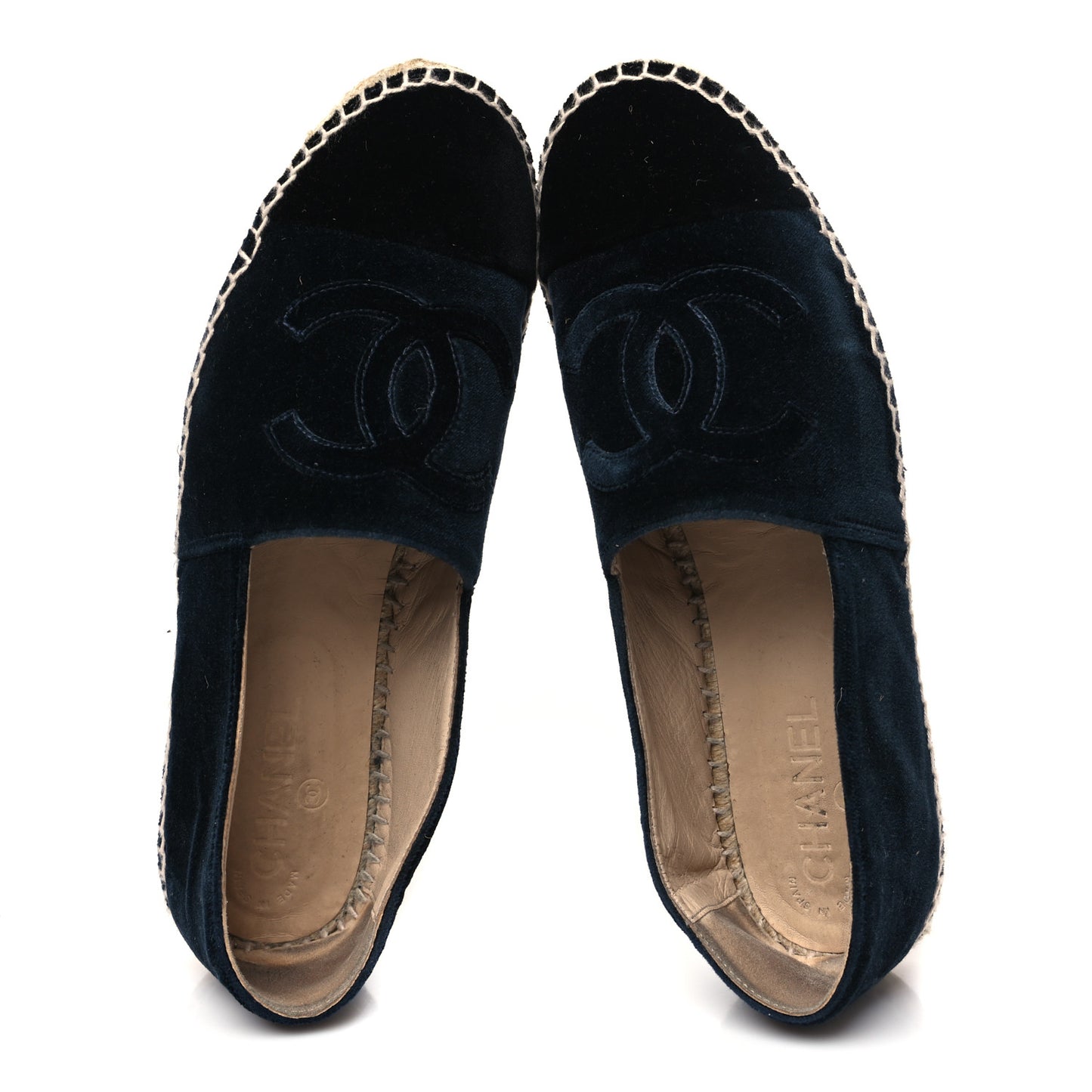 Velvet CC Espadrilles 41 Dark Navy Black