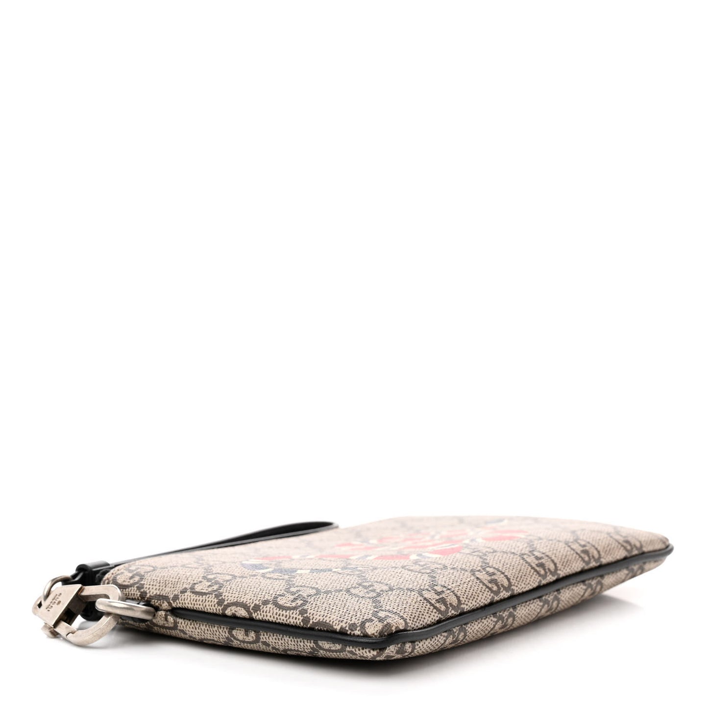 GG Supreme Monogram Kingsnake Zip Pouch Black