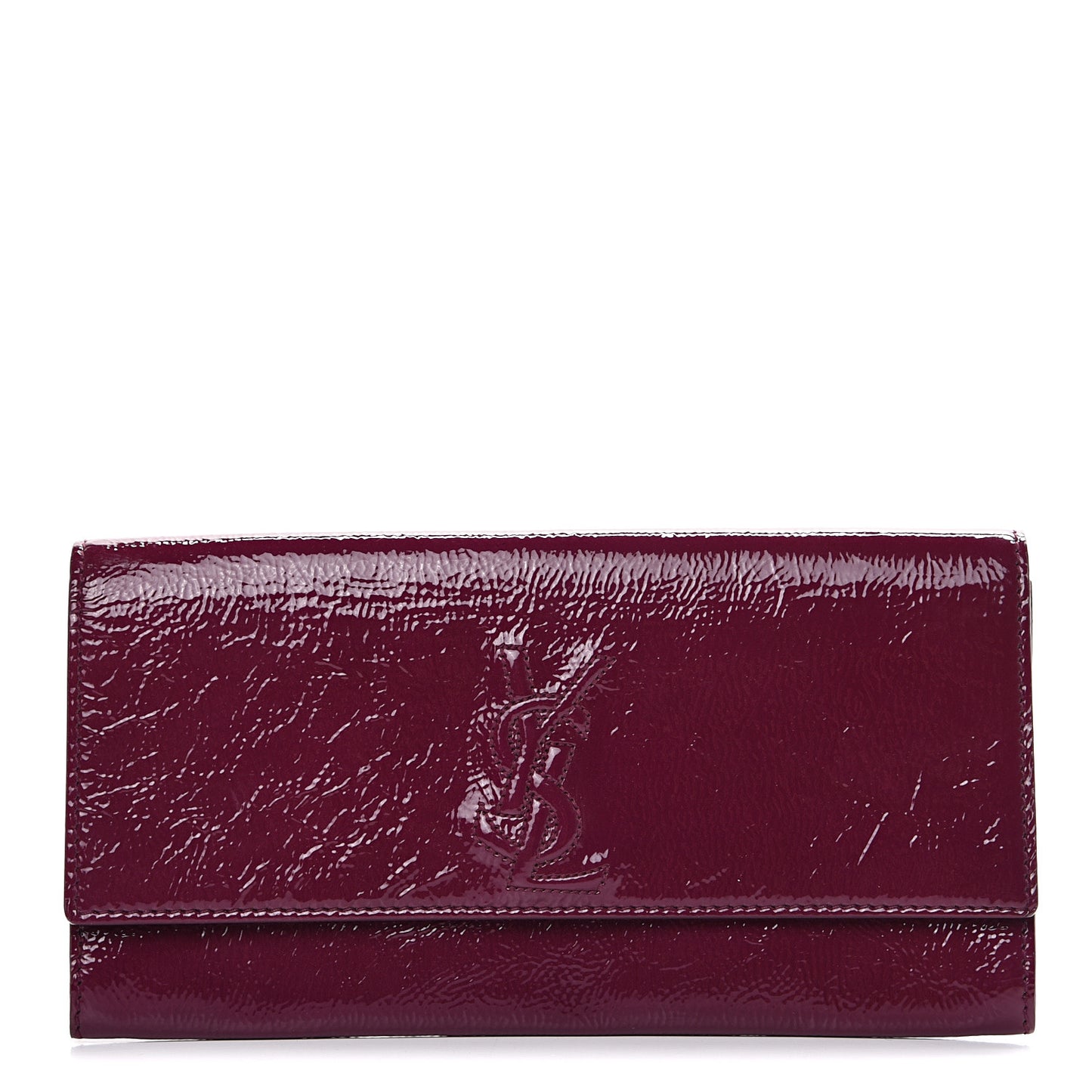 Textured Patent Calfskin Small Belle De Jour Clutch Purple