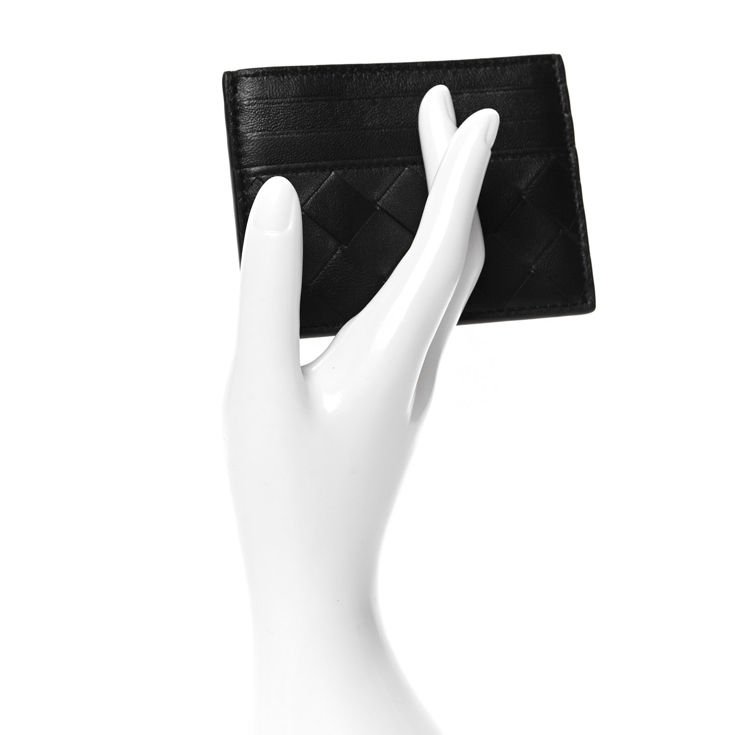 Bottega Veneta Nappa Intrecciato VN Card Case Black 2 of 7