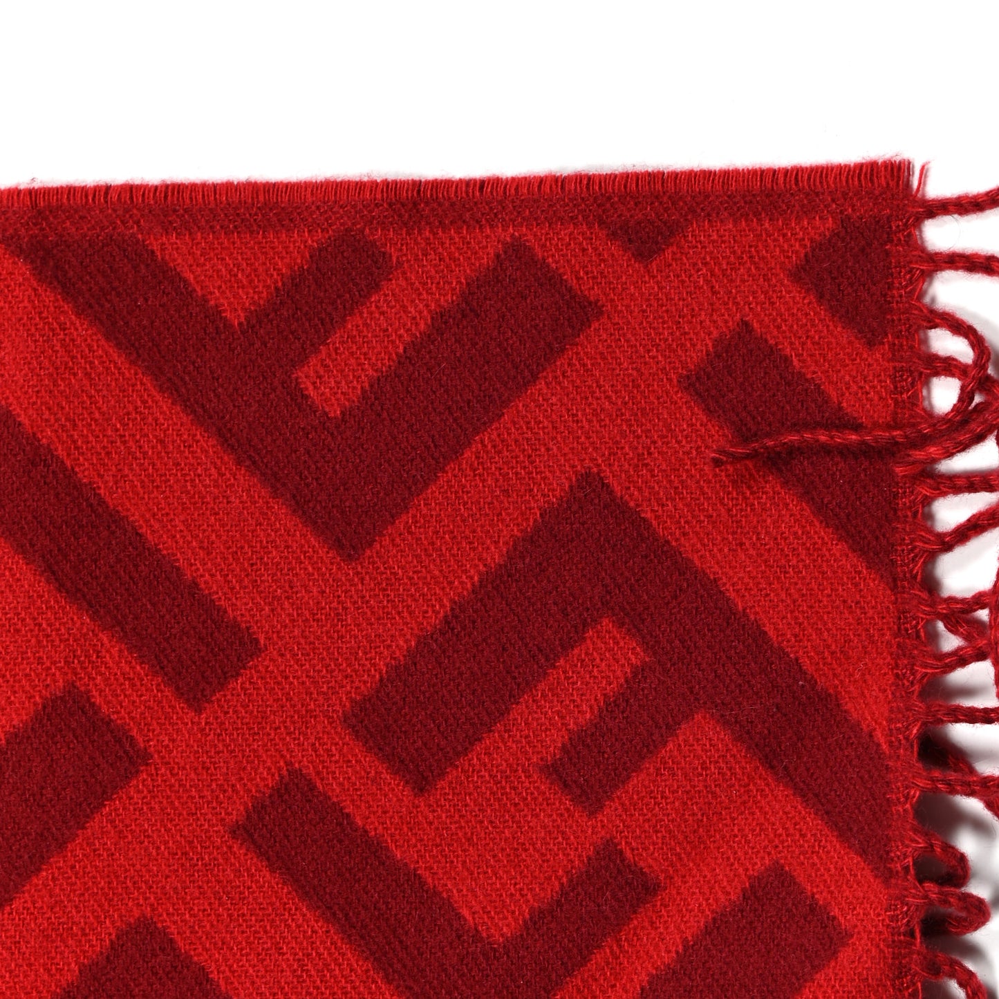 Wool Cashmere FF Scarf Red