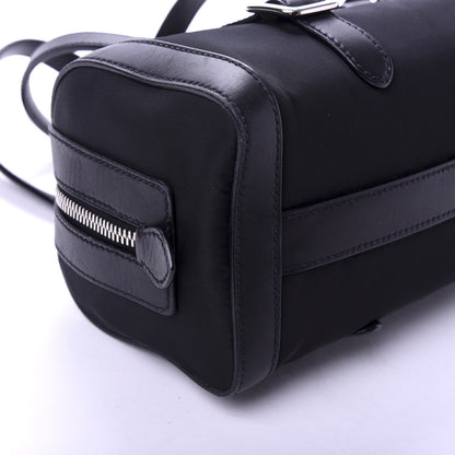 Prada Tessuto Nylon Soft Calf Satchel Black 7 of 8