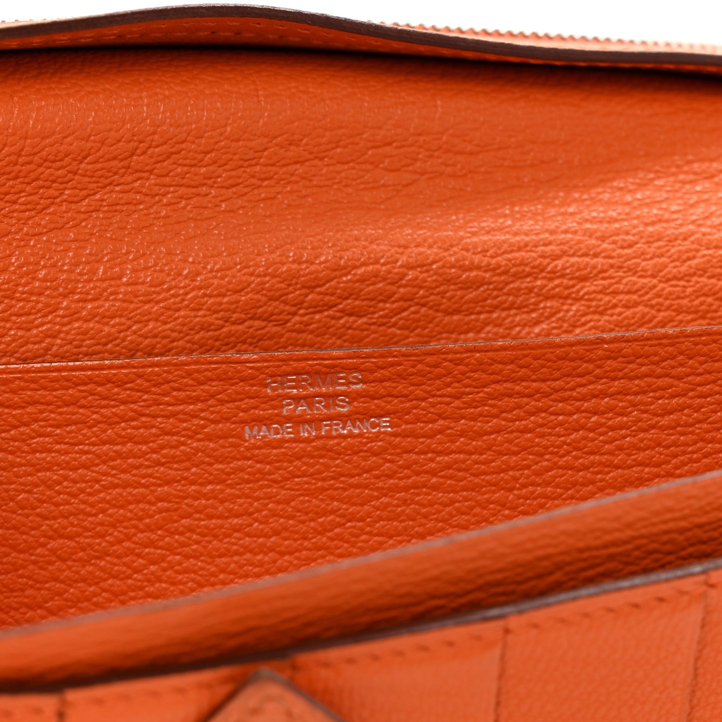 Chevre Mysore Bearn Gusset Wallet Orange