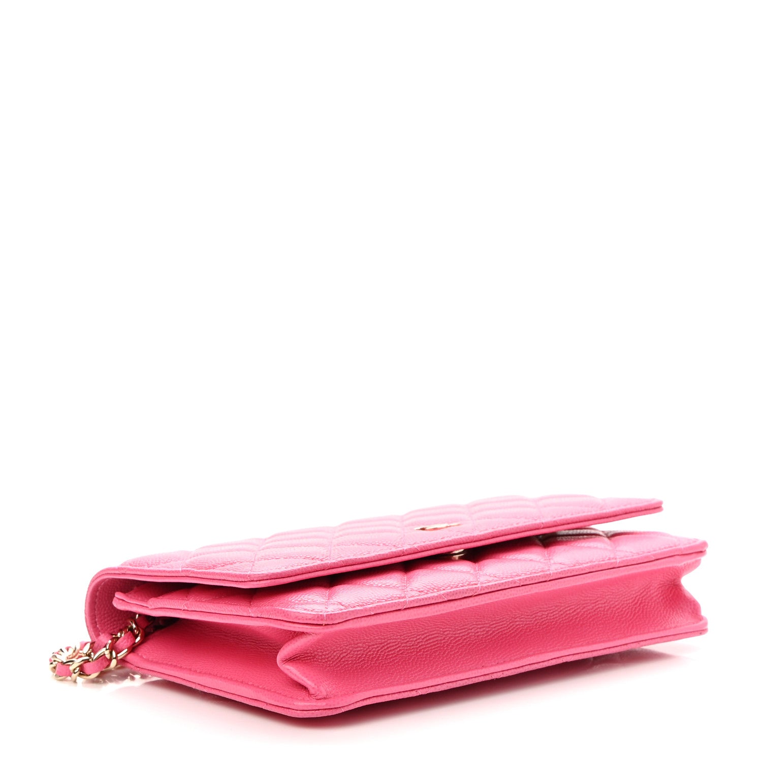 Chanel Caviar Quilted Wallet on Chain WOC Fuchsia 4 of 10