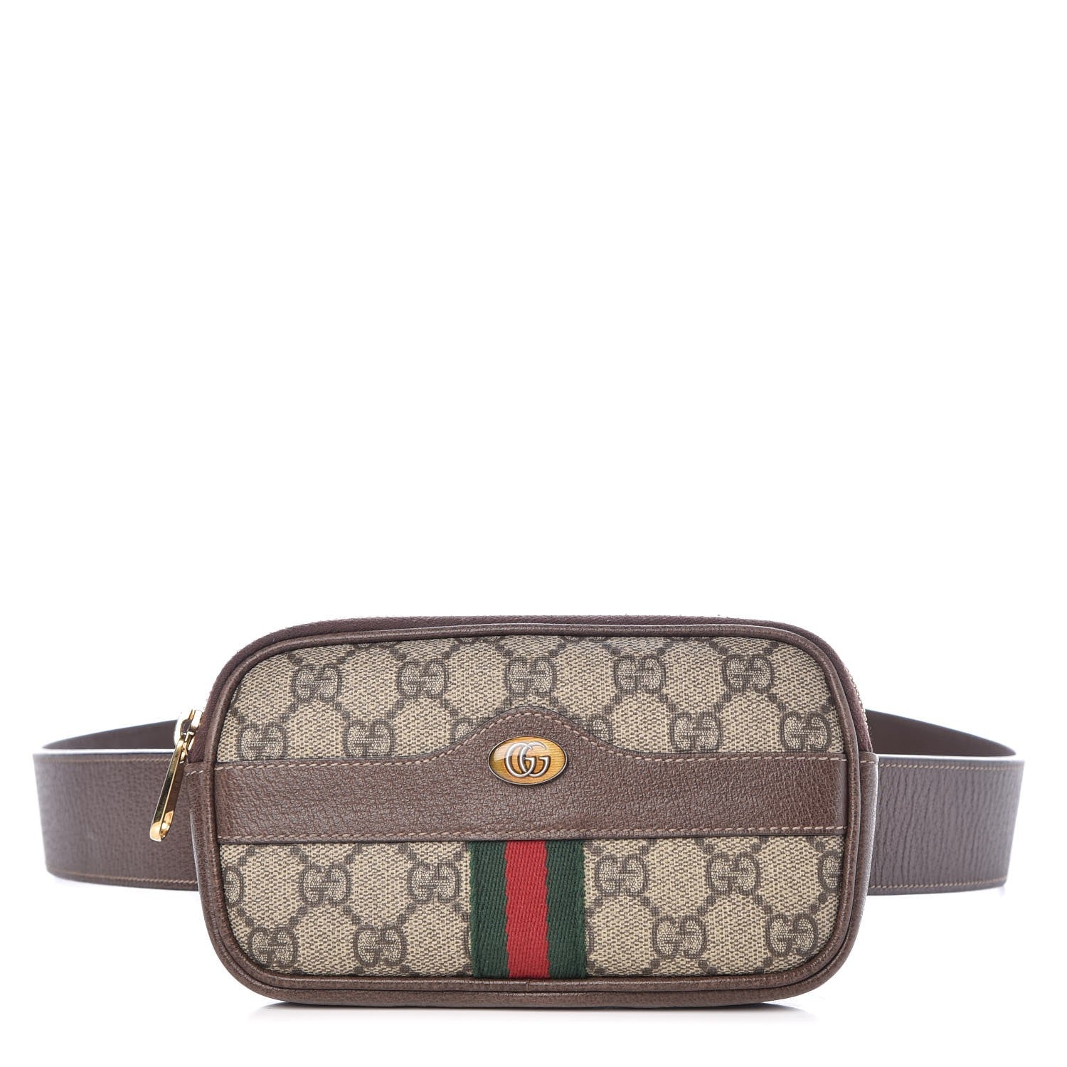 Gucci GG Supreme Monogram Ophidia Belted iPhone Case 95 38 Dark Brown 1 of 17