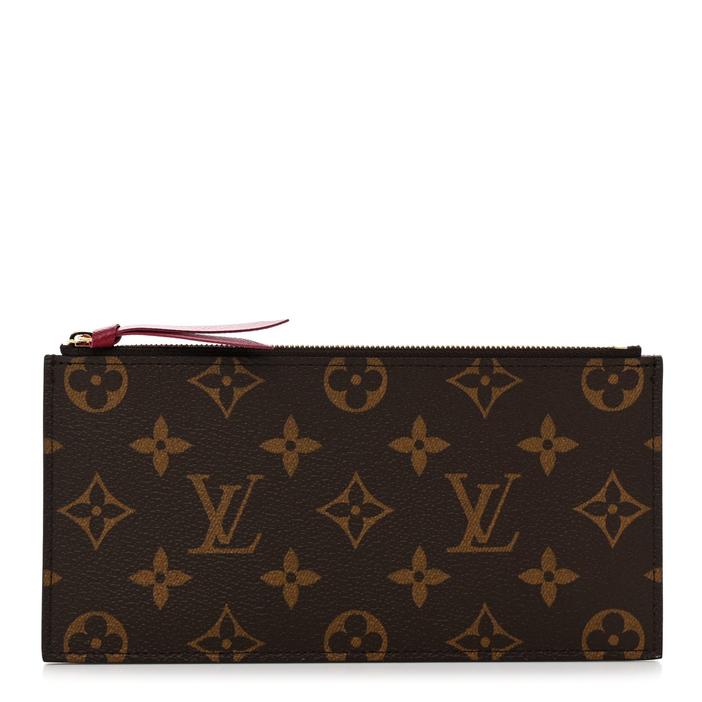 Monogram Felicie Chain Wallet Zippered Insert Fuchsia