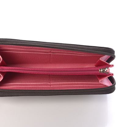 Fendi Zucca Spalmati Vitello Elite Zip Around Wallet Tobacco Fuxia Fragola 5 of 7