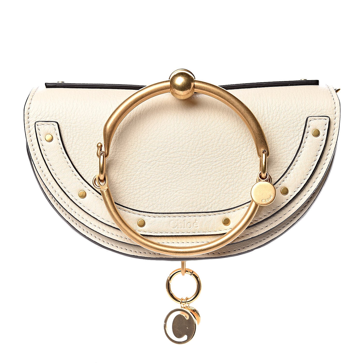 Chloe Calfskin Small Nile Bracelet Minaudiere Bag Off White 1 of 7