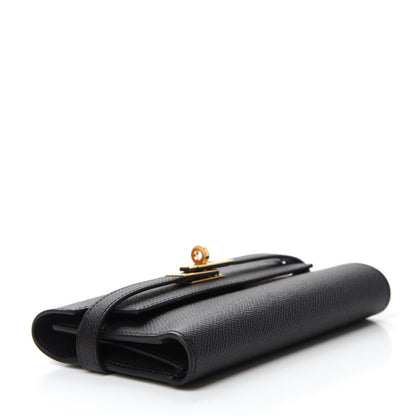 Hermes Epsom Medium Kelly Wallet Black 4 of 8